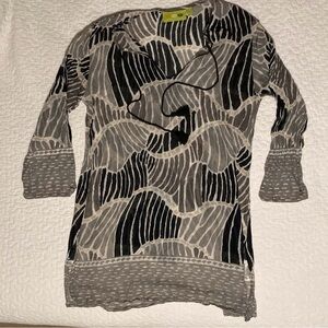 Rock Flower Paper Patterned Tunic | Size M | Resortwear | Breezy